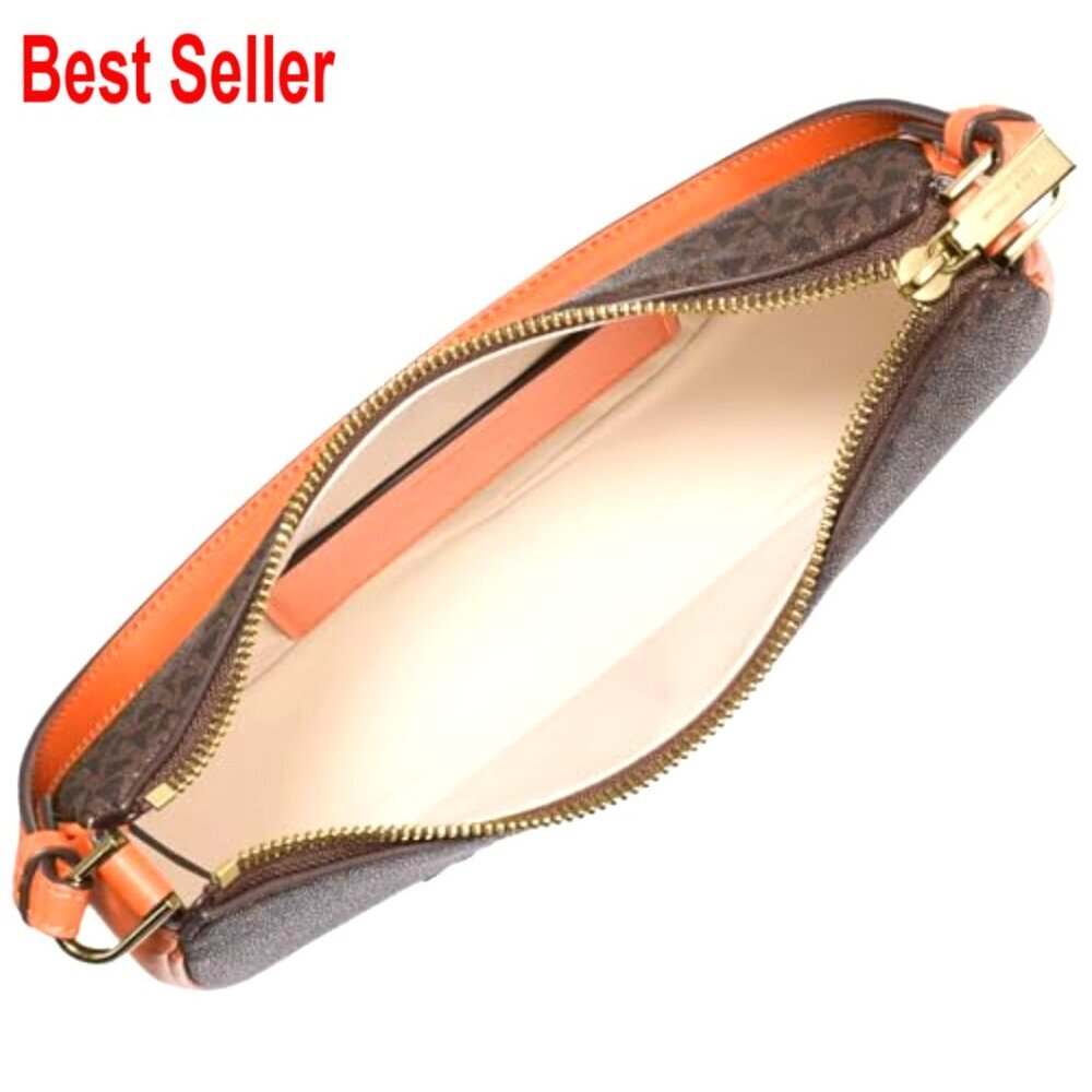 Convertible Pouchette with Polyurethane Material and Adjustable Crossbody Strap - Picture 3 of 3